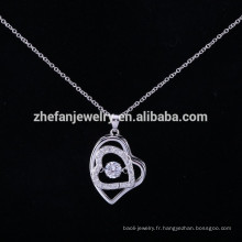 Gros Alibaba ZheFan nouveaux modèles 925 collier pendentif en argent sterling dansant